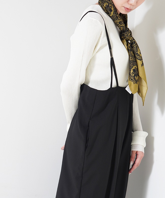 Sheer RIB Crew neck TOPS