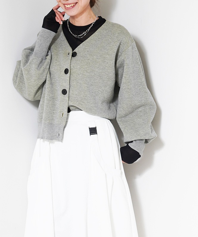 Cotton polyster Wface 2way tops