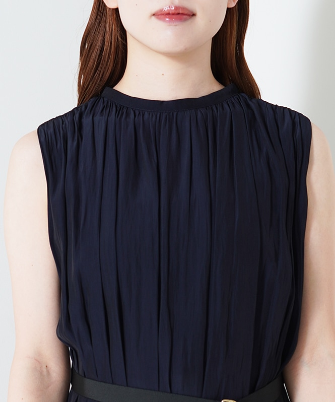 ベルト付きワンピース