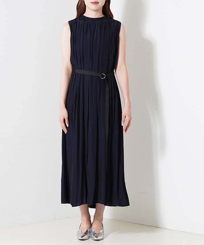 ベルト付きワンピース