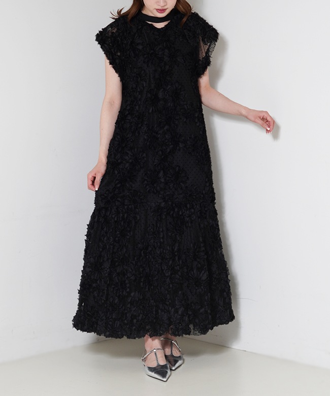 フラワーモチーフドットドレス | DRESS,DRESS | ROOM903 online