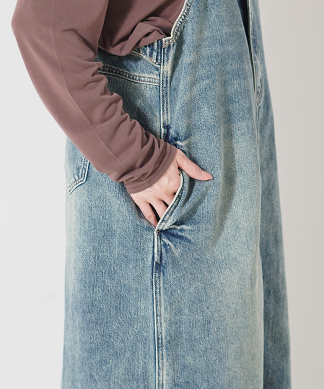 裾フリンジデニムジャンスカワンピース | ONEPIECE,デイリー | ROOM903