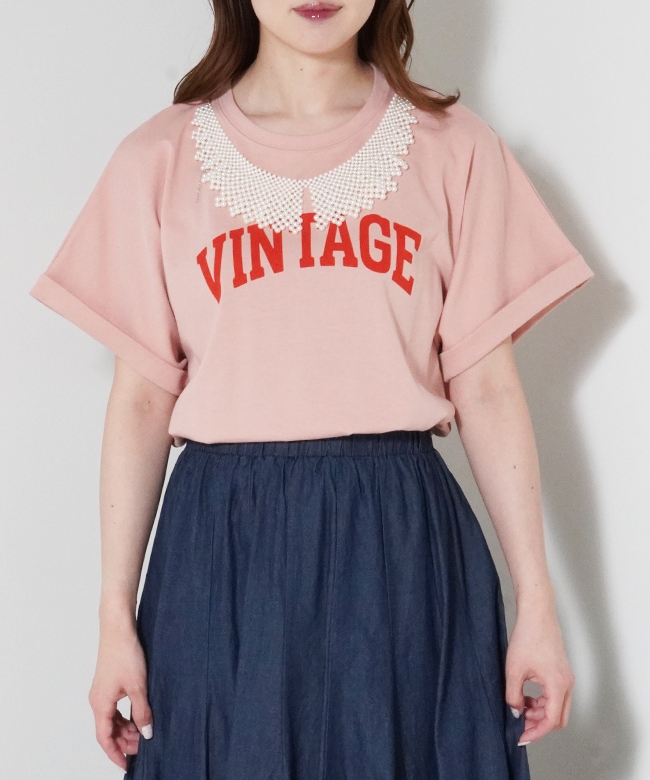 pearl necklace VINTAGE Tee