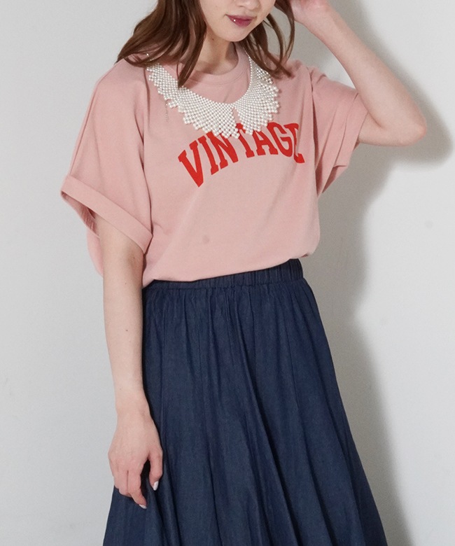 pearl necklace VINTAGE Tee