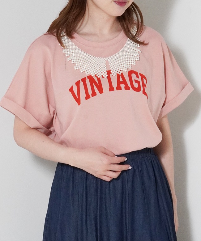 pearl necklace VINTAGE Tee
