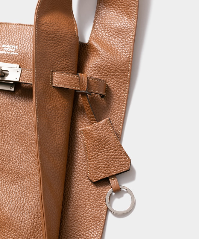 beautiful people laege market bag in shrink leathe