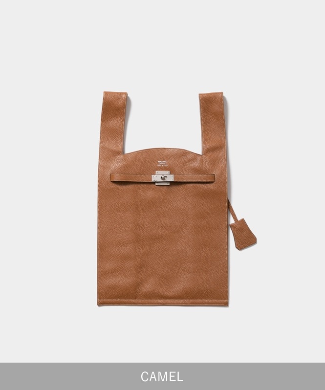 beautiful people laege market bag in shrink leathe