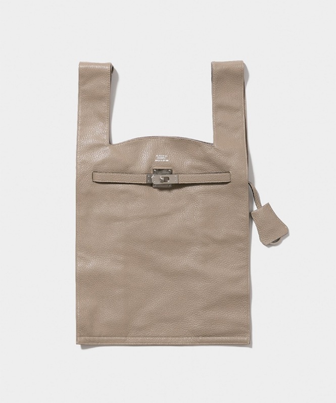 beautiful people laege market bag in shrink leathe
