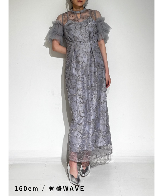 key neck embroidery dress | ALL ITEM | ROOM903 online