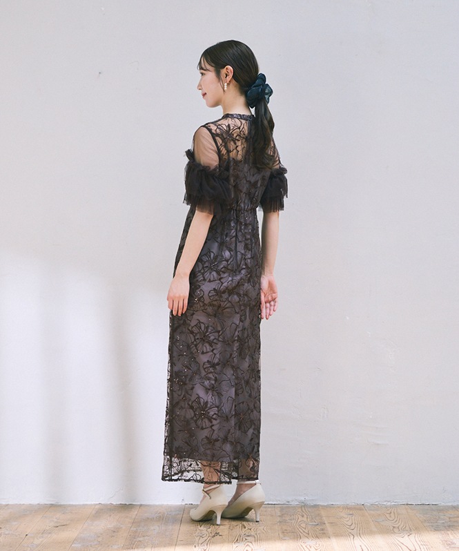 key neck embroidery dress | ALL ITEM | ROOM903 online