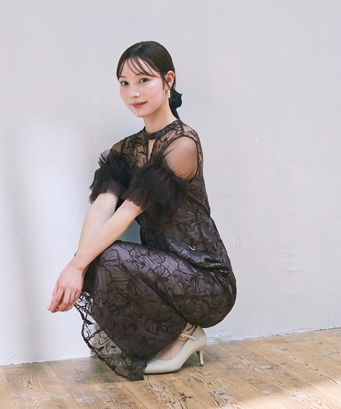 key neck embroidery dress | ALL ITEM | ROOM903 online