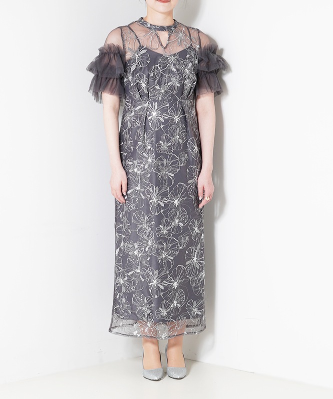 ANDRESD key neck embroidery dress | ALL ITEM | ROOM903 online