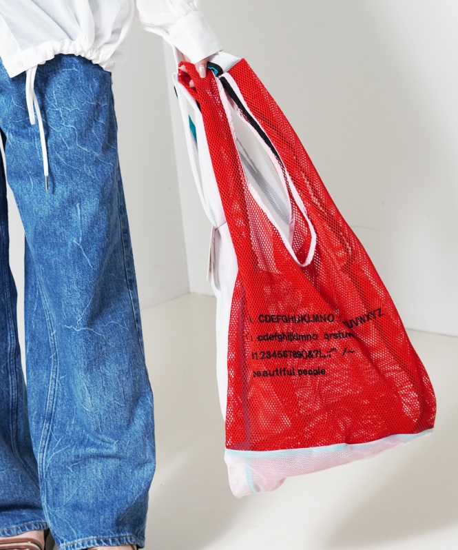 【☆m.＊・S】ビューティフルピープル アルファベットマルシェバッグ alphabet embroidery marche flip bag – beautiful people