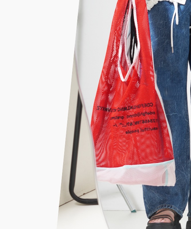 beautiful people alphabet embroidery marche flip bag | BAG