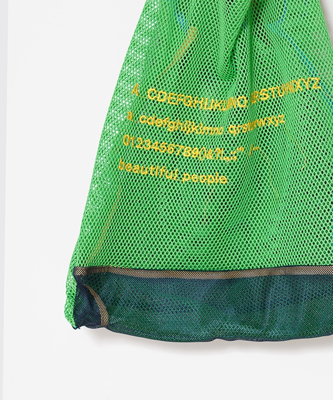 alphabet embroidery marche flip bag