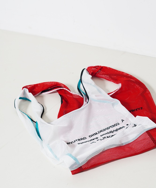 beautiful people alphabet embroidery marche flip bag | BAG