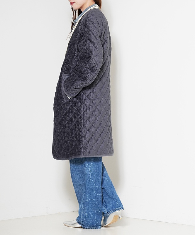 ベロアキルトコート