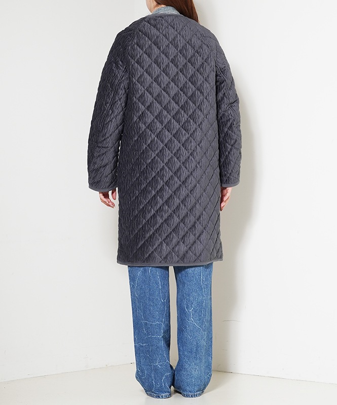 ベロアキルトコート