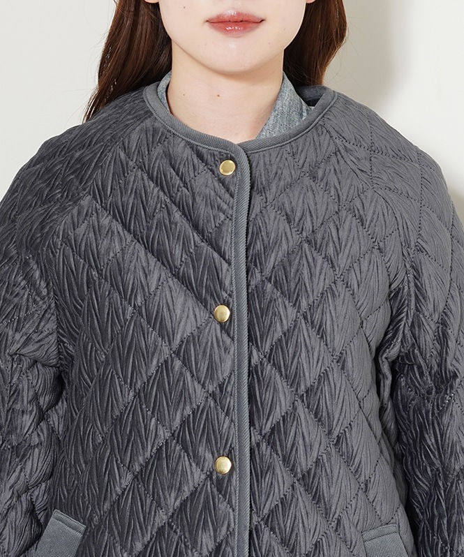 ベロアキルトコート