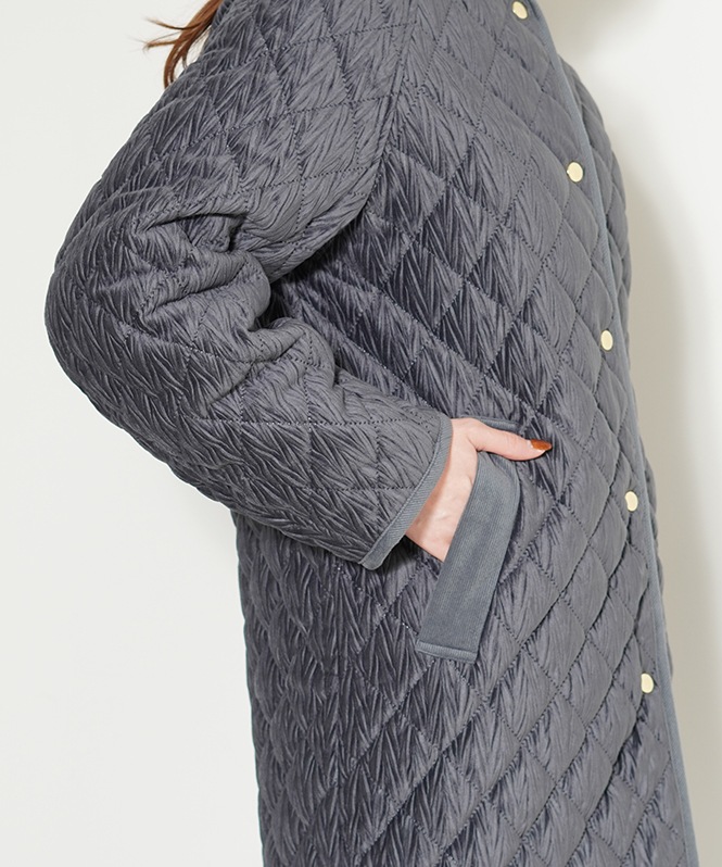 ベロアキルトコート