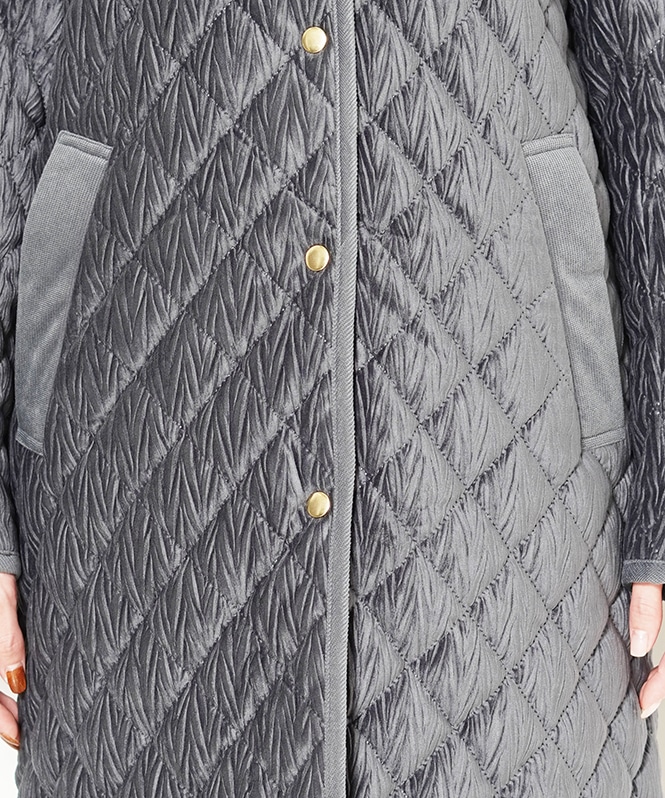 ベロアキルトコート