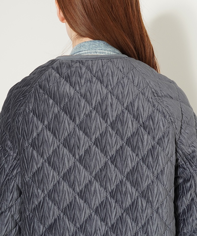 ベロアキルトコート