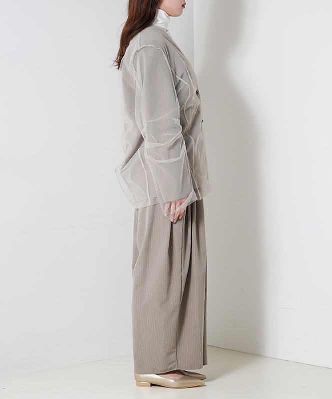 stripe layered tulle jacket | BRAND一覧,VALÉRIANE,ボレロ