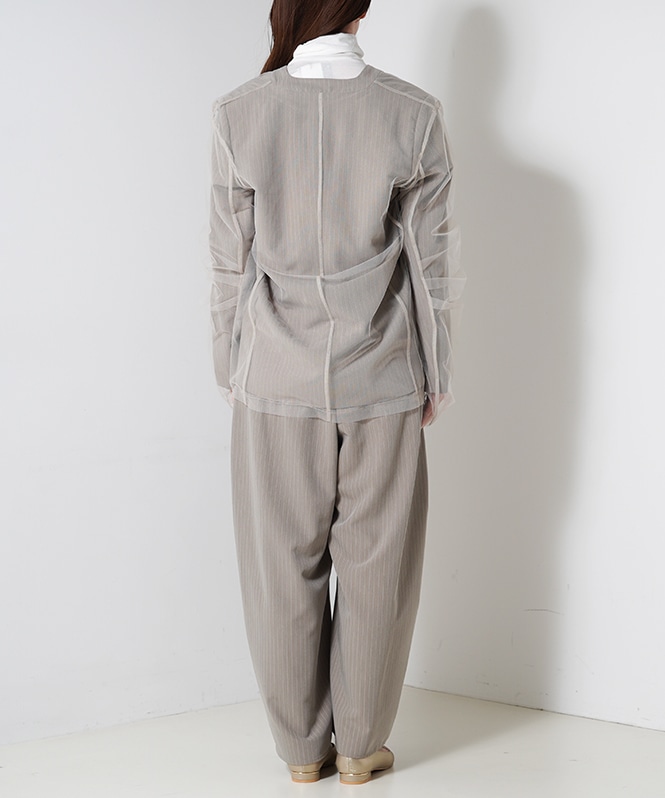 stripe layered tulle jacket | BRAND一覧,VALÉRIANE,ボレロ