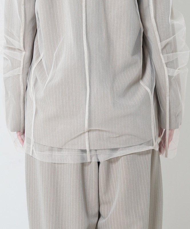 stripe layered tulle jacket | BRAND一覧,VALÉRIANE,ボレロ