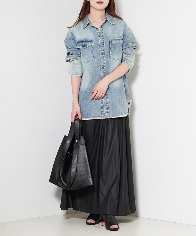 ファイクレザーフレアスカート | SKIRT,フレアスカート | ROOM903 online