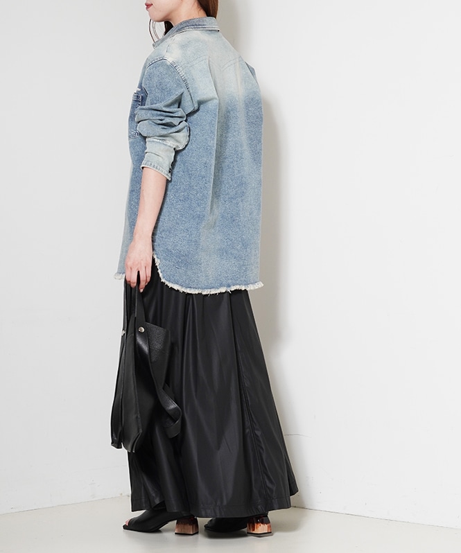 ファイクレザーフレアスカート | SKIRT,フレアスカート | ROOM903 online