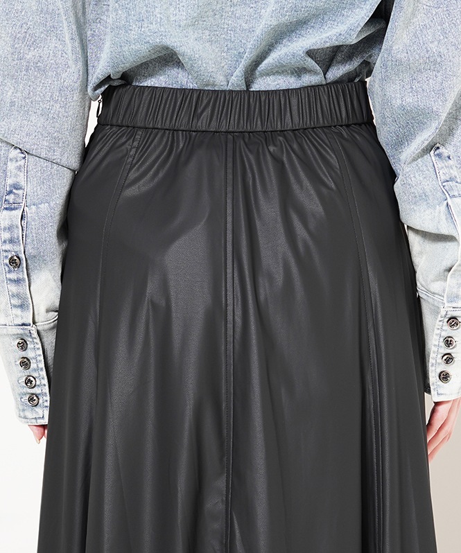 ファイクレザーフレアスカート | SKIRT,フレアスカート | ROOM903 online