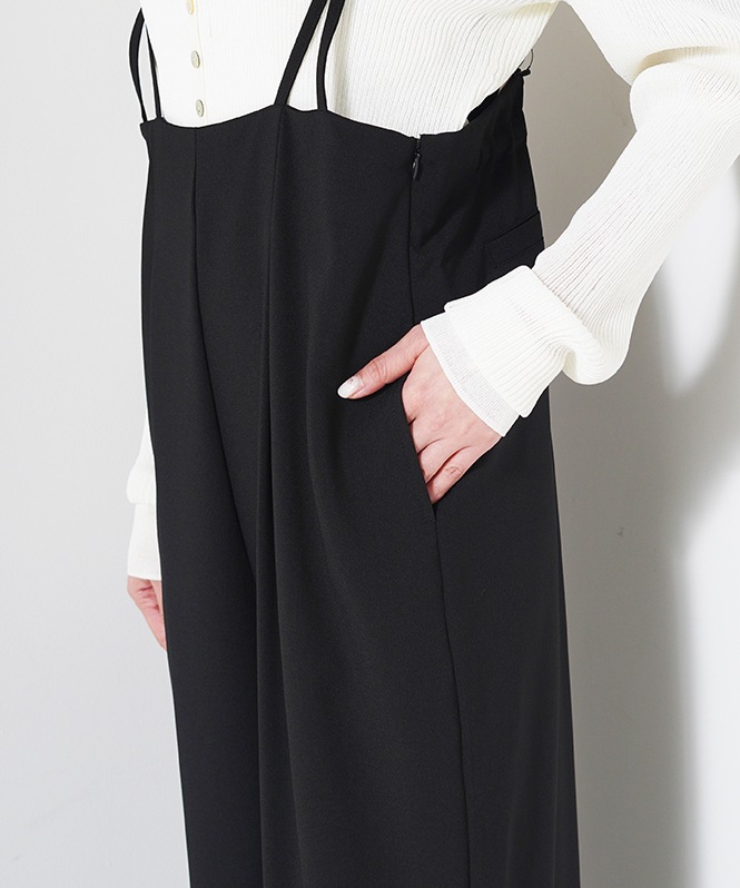 バックギャザーサロペット