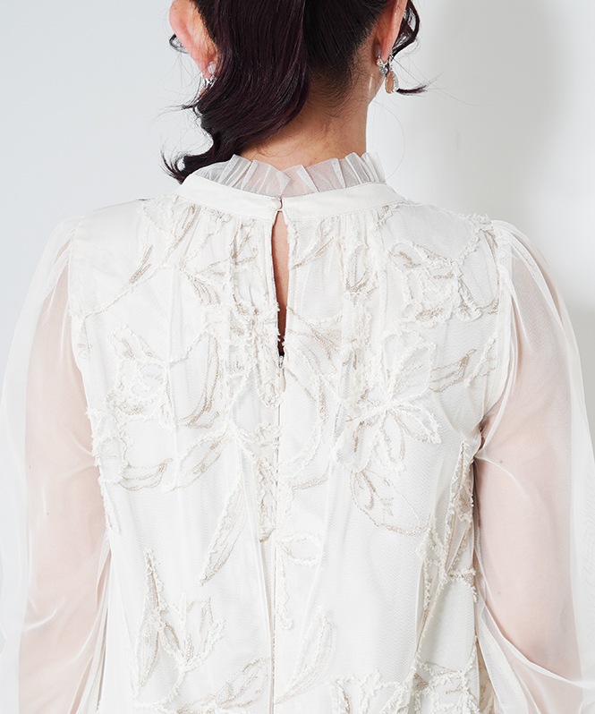 フェザーフラワーチュールワンピース■