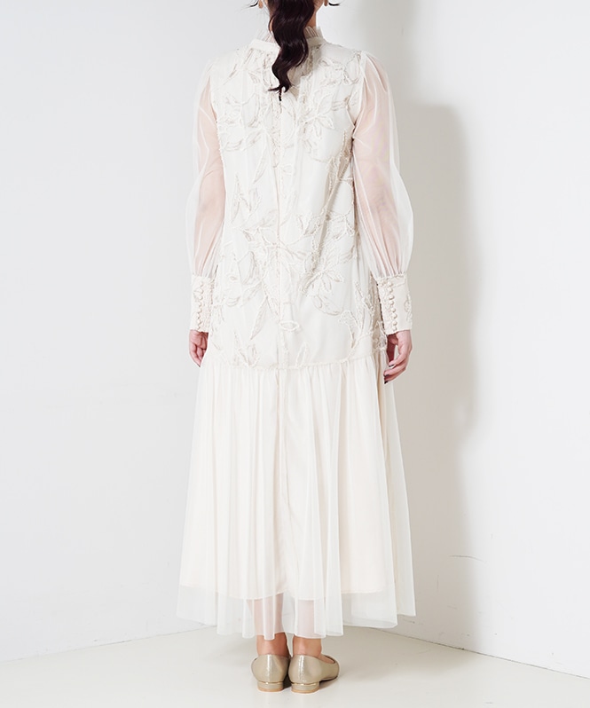 フェザーフラワーチュールワンピース■