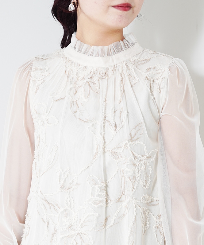 フェザーフラワーチュールワンピース■