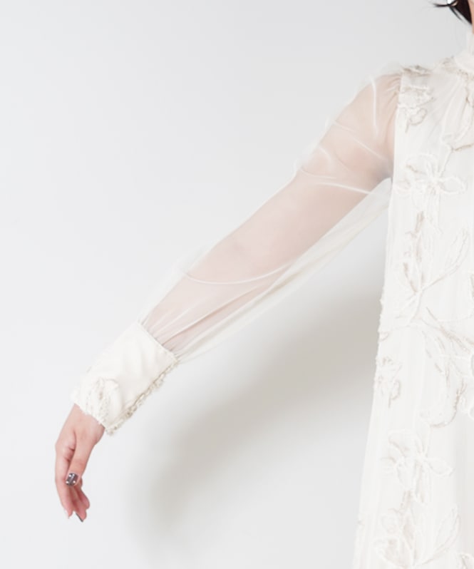 フェザーフラワーチュールワンピース■