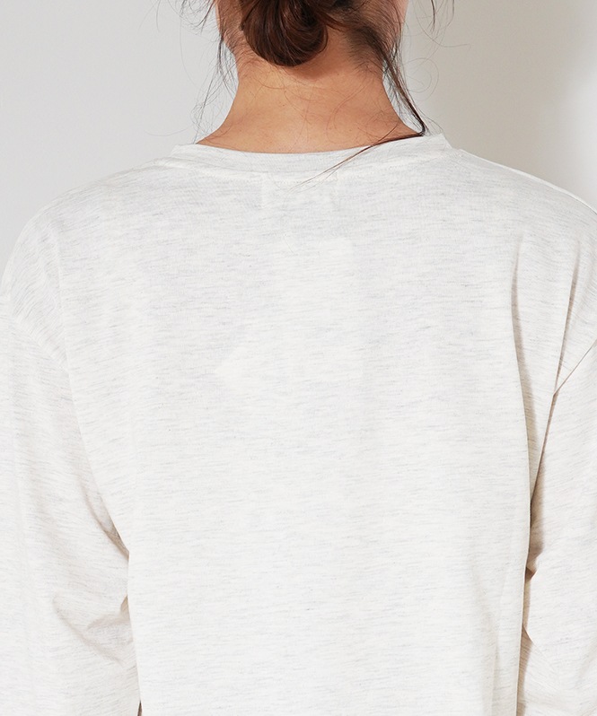 レタリングプリントロングTシャツ