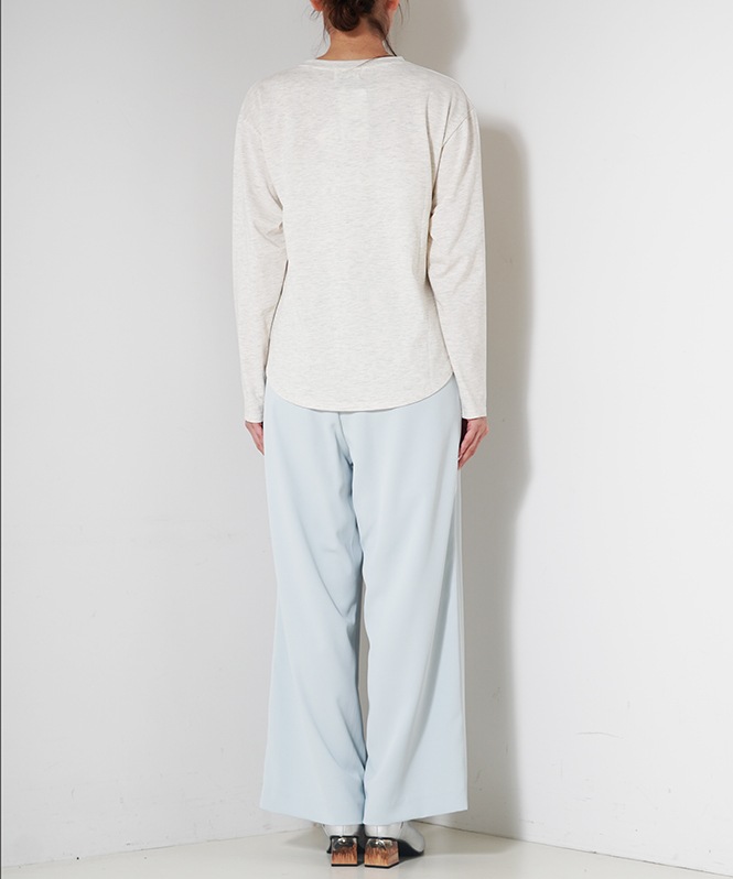 レタリングプリントロングTシャツ