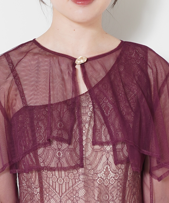 LE'RUR Cape blouse darmask dress | DRESS,DRESS | ROOM903 online