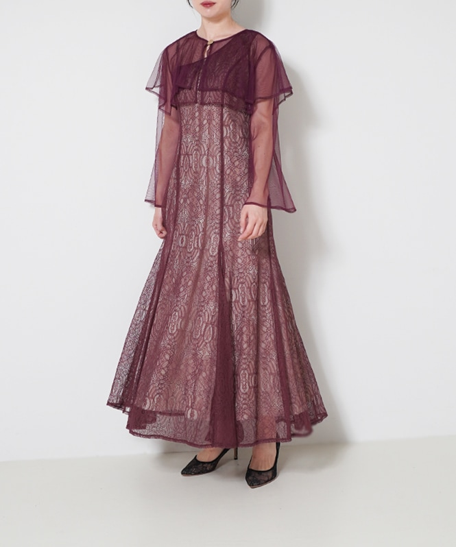LE'RUR Cape blouse darmask dress | DRESS,DRESS | ROOM903 online