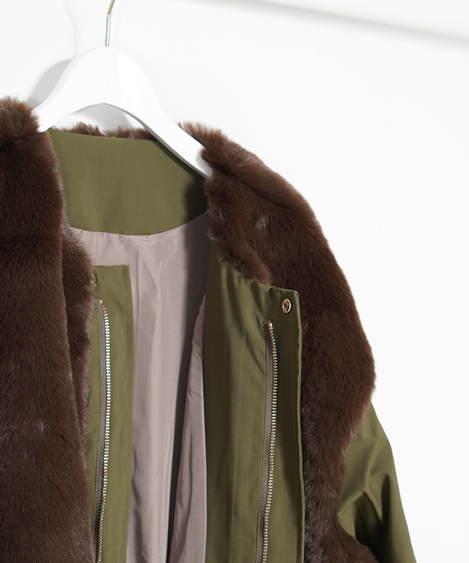 SCHORL★コヨーテファー付きモッズコート★5351プールオム★価格変更★ ファー付きモッズコート | OUTER,ジレ | ROOM903 online