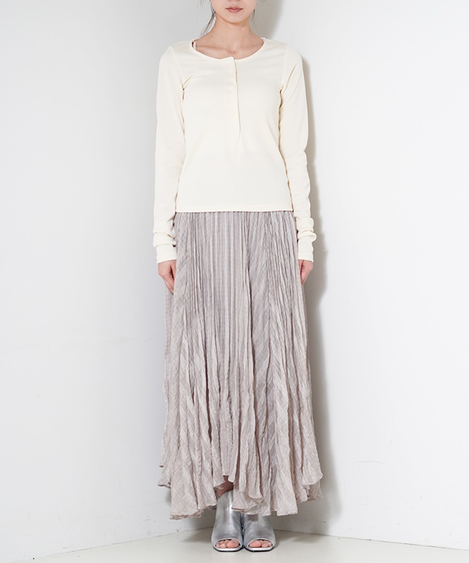 ヘンリーネックリブプルオーバー