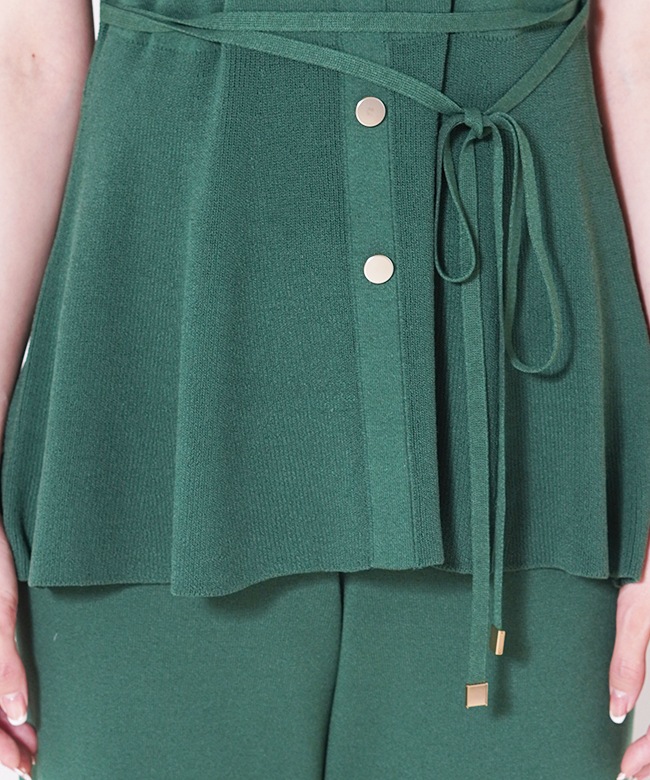 2way Sqare Neck Knit Vest