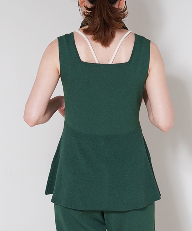 2way Sqare Neck Knit Vest