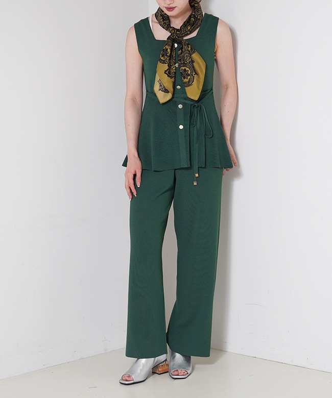 2way Sqare Neck Knit Vest