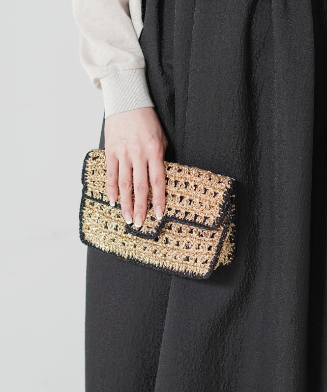 Swaraj 手編みメルカドバッグ バイカラー