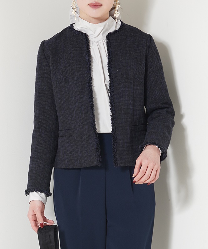 エアーファンシー杢ツイードジャケット
