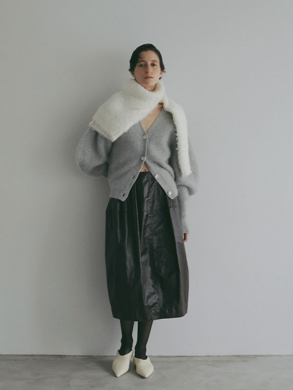 希少　ネイチャーズ　カーディガン　羽織　ヤク100 ニット　ロング　毛　L〜LL 26WINTER PRE ORDER】ホワイトヤクニットカーディガン | ALL ITEM