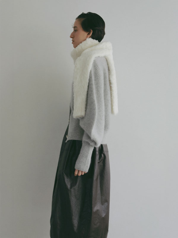 美品　ビアズリー　ホワイトヤクニットパンツ　ヤク100% 26WINTER PRE ORDER】ホワイトヤクニットカーディガン | ALL ITEM